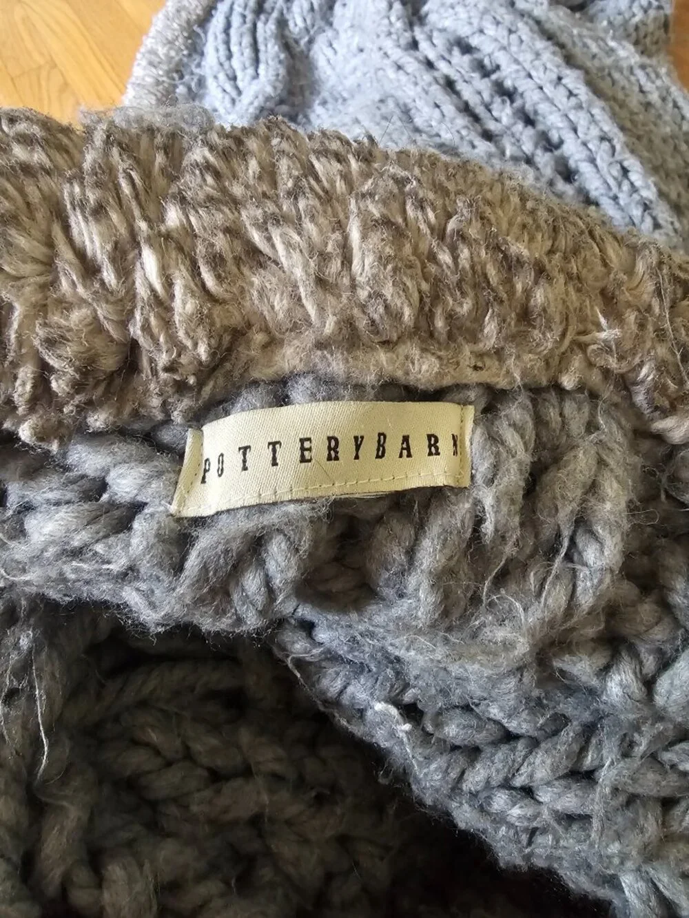 Pottery Barn Chunky Cable-Knit Throw Blanket